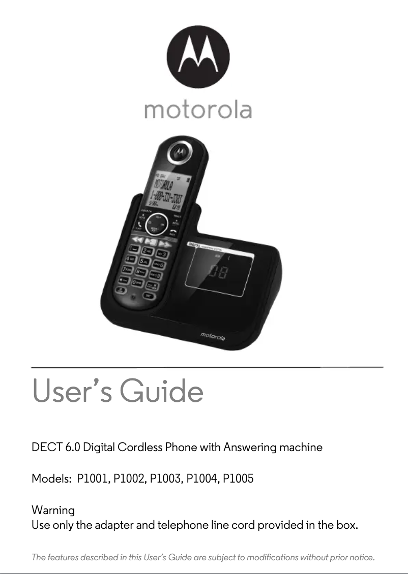 Imagen de la primera página del manual del dispositivo P1005