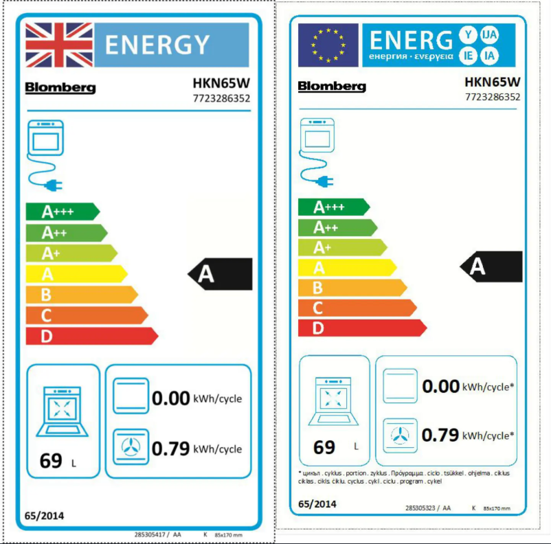 Page 1 de la notice Manuel utilisateur Blomberg HKN65W