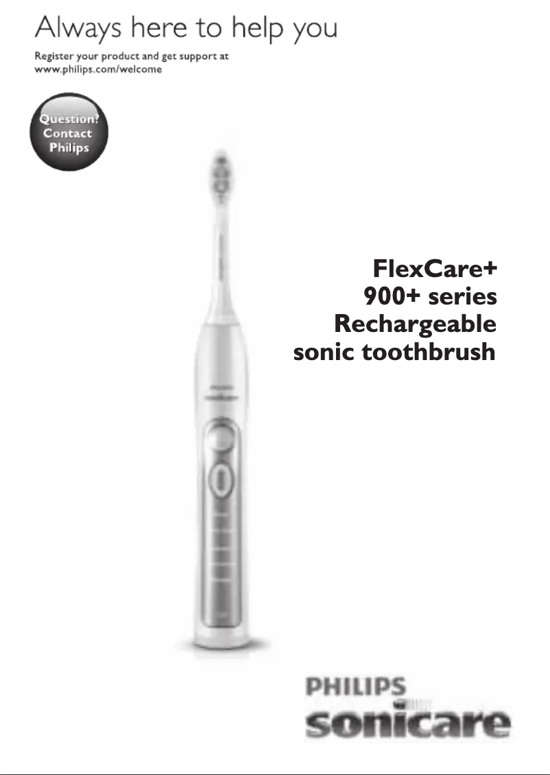 Page 1 de la notice Manuel utilisateur Philips Sonicare FlexCare+ HX6921