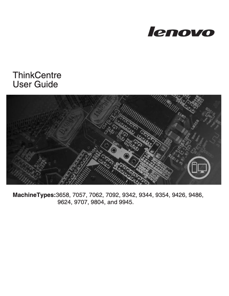 Page n°1 - Manuel utilisateur Lenovo ThinkCentre A62