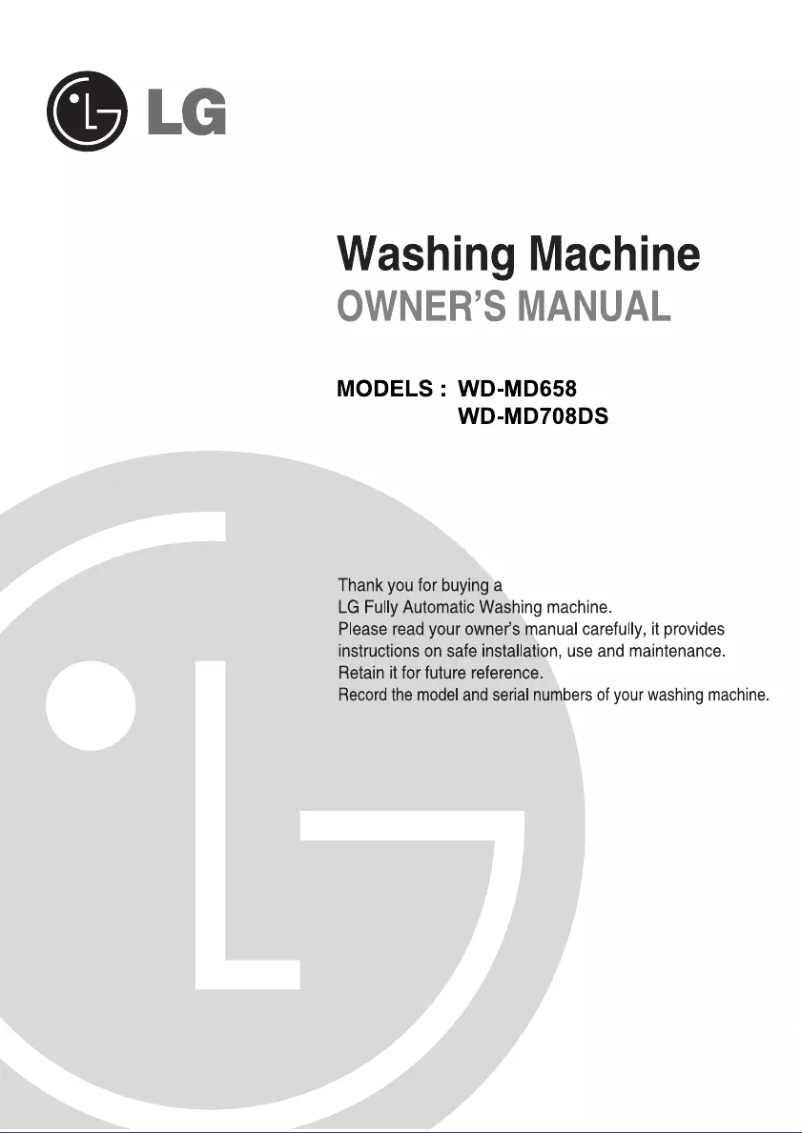Image de la première page du manuel de l'appareil WD-MD658