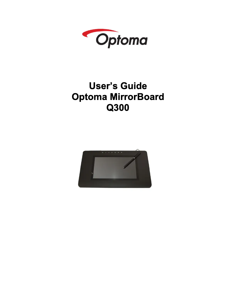 Image de la première page du manuel de l'appareil Q300
