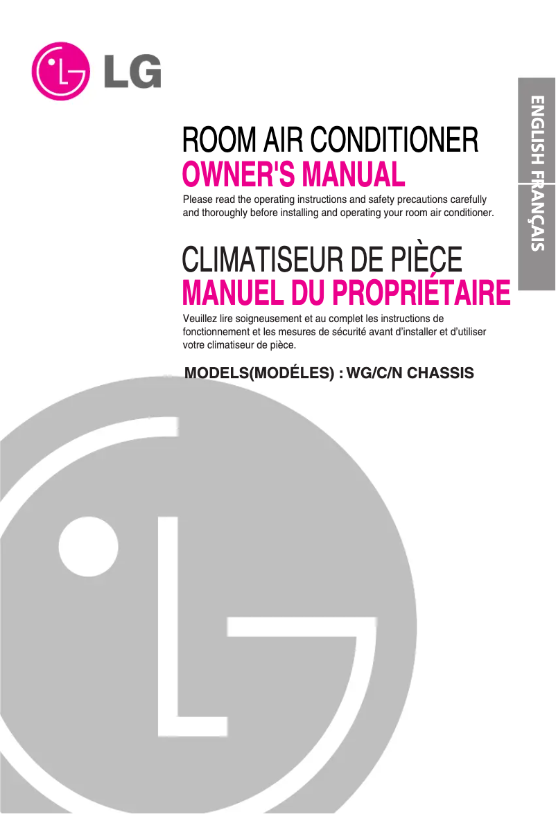 Page 1 de la notice Manuel utilisateur LG TWC226NBAB5