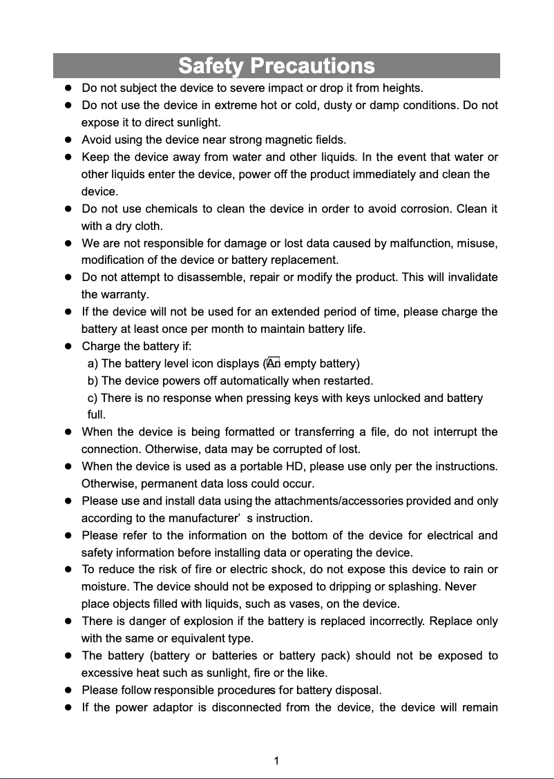 Page n°1 - Manuel utilisateur Nextbook 3