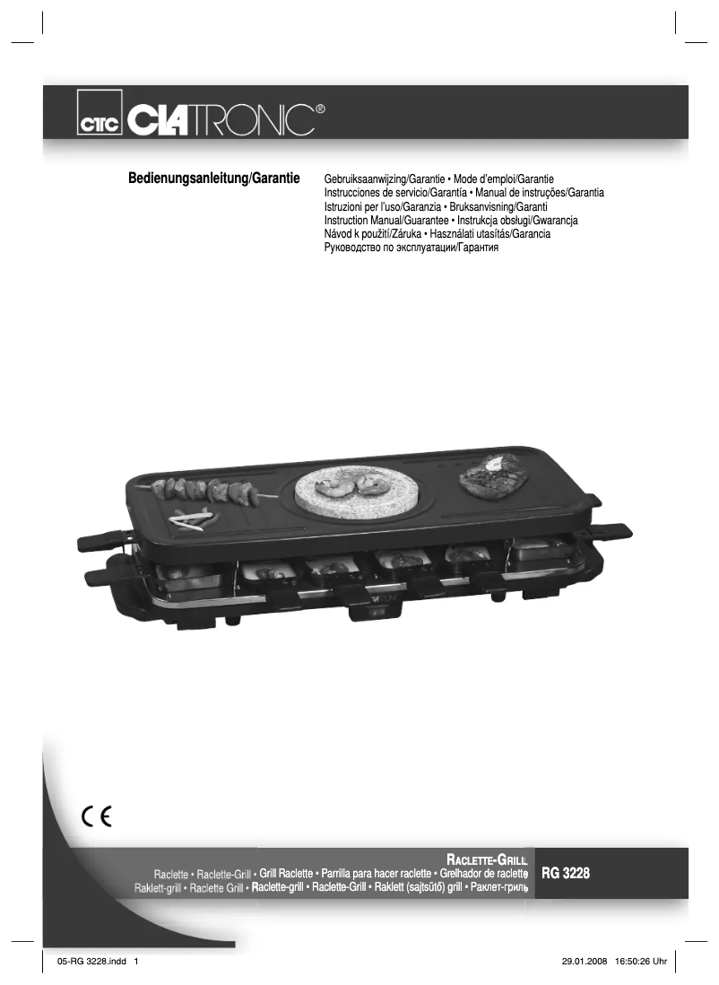 Page n°1 - Manuel utilisateur Clatronic RG 3228