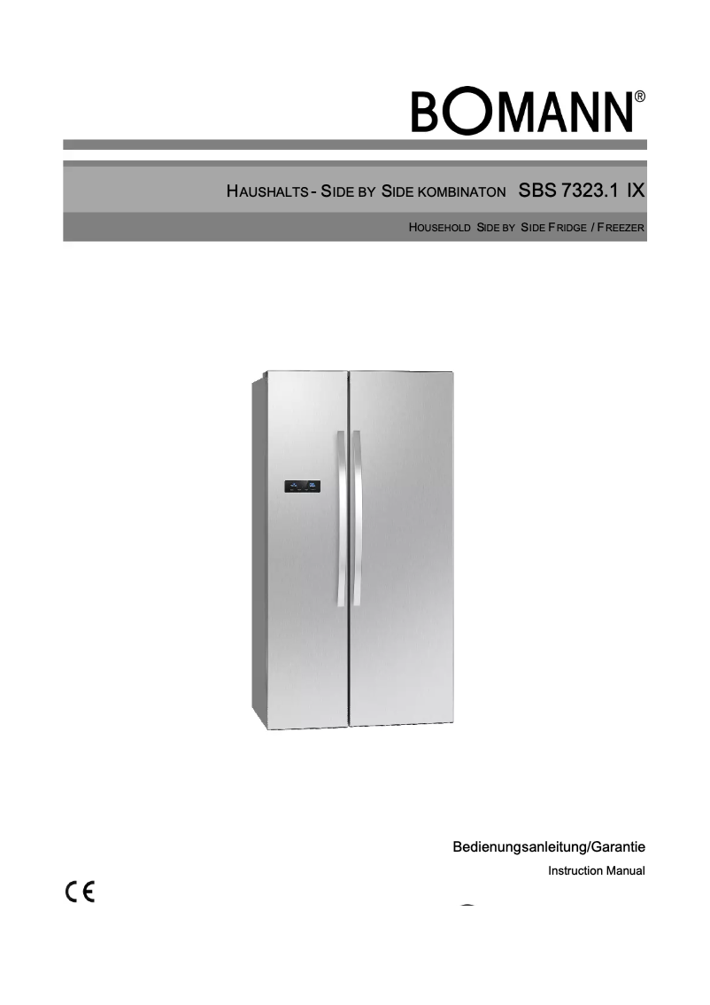 Page 1 de la notice Manuel utilisateur Bomann SBS 7323.1 IX