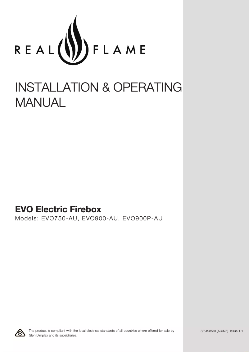 Image de la première page du manuel de l'appareil EVO750-AU