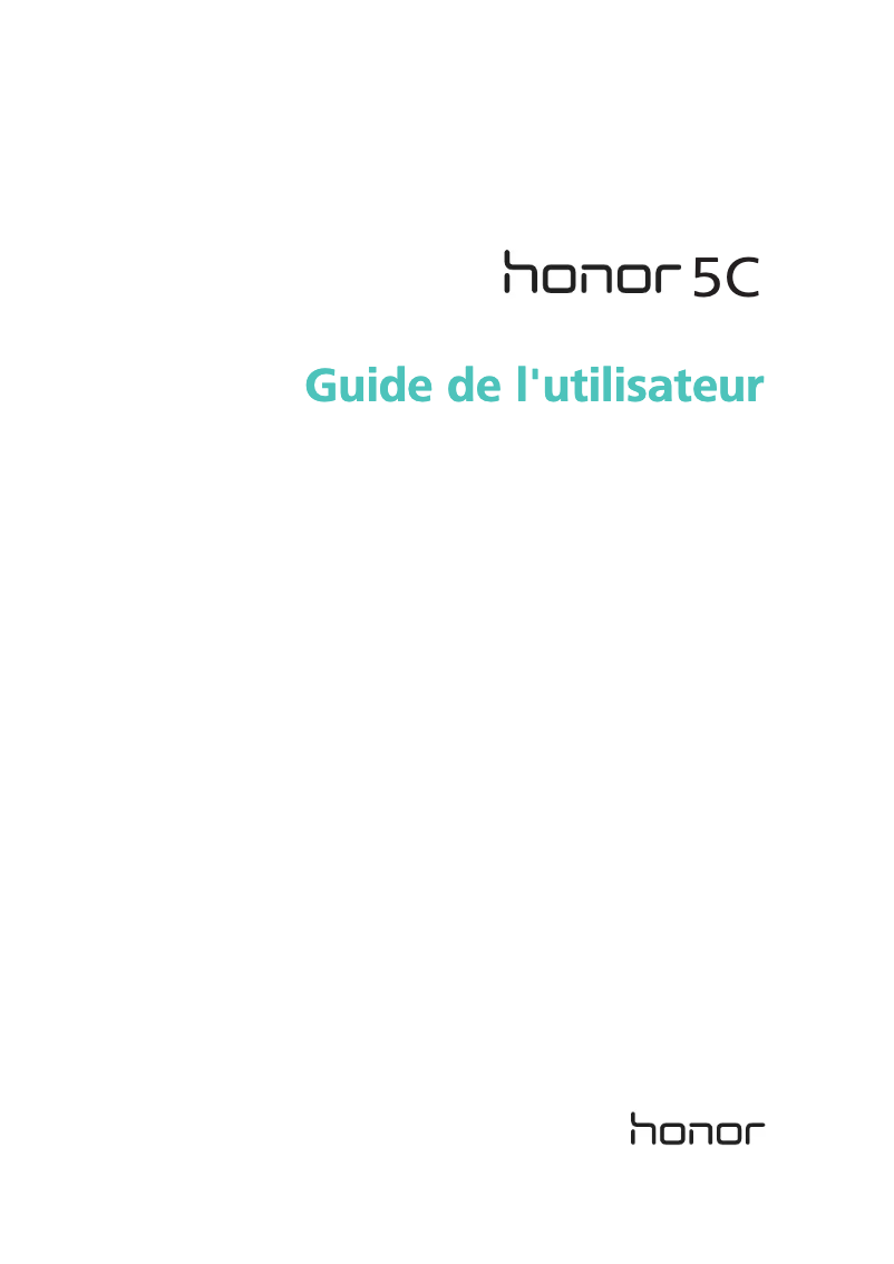 Page 1 de la notice Manuel utilisateur Honor 5C