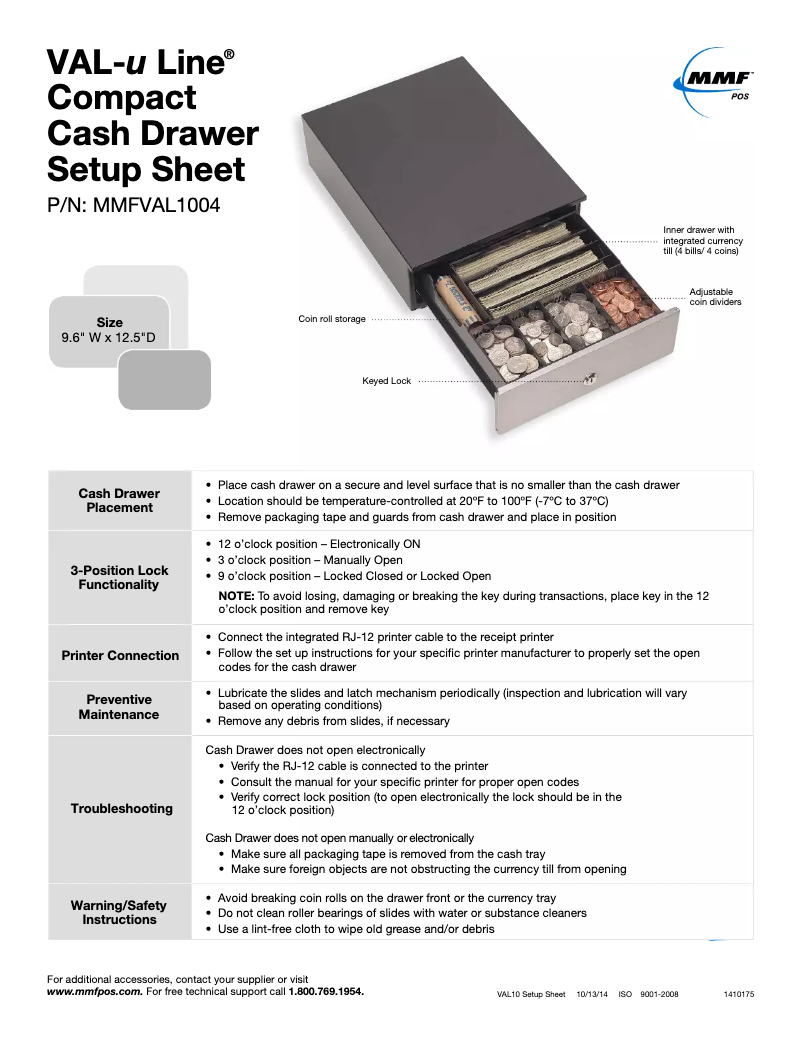 Page n°1 - Manuel utilisateur MMF MMF-VAL10-04
