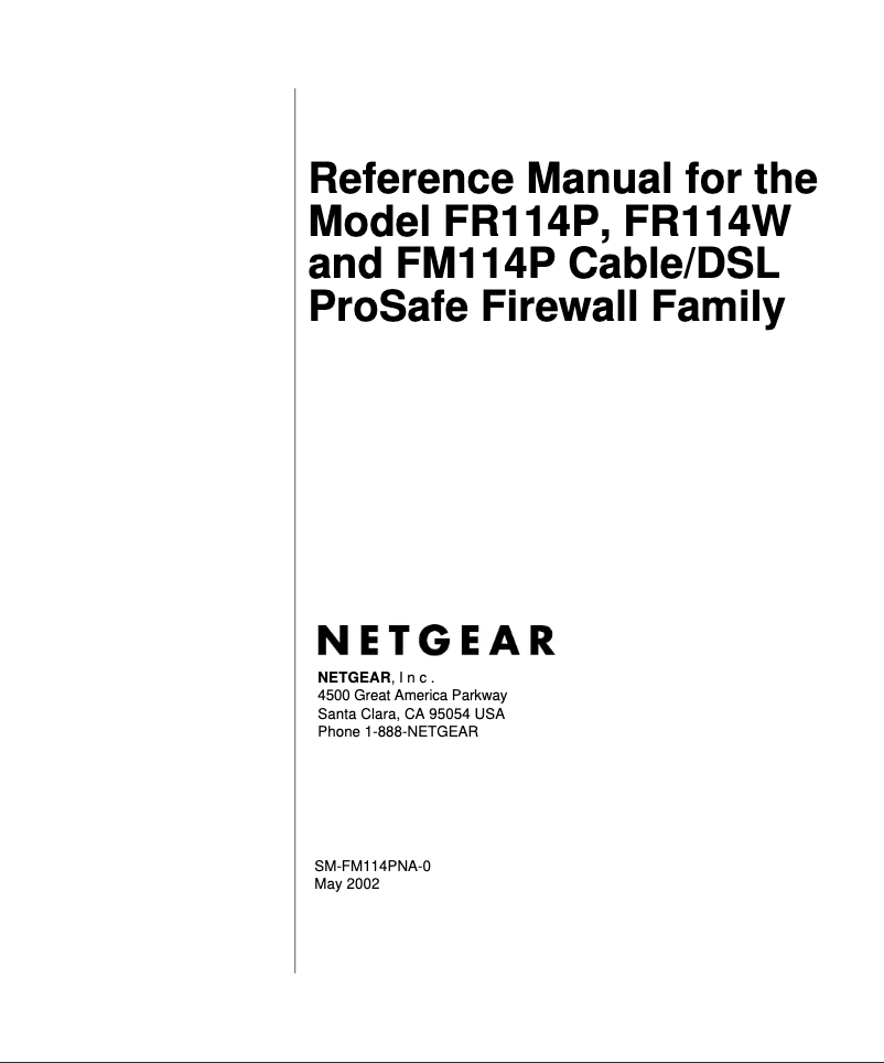 Page 1 de la notice Mode d'emploi Netgear FM114P