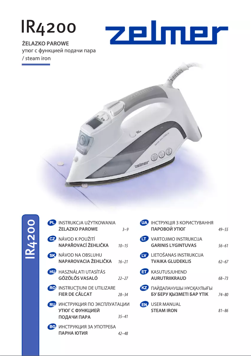 Image de la première page du manuel de l'appareil Sense Jetix IR4200