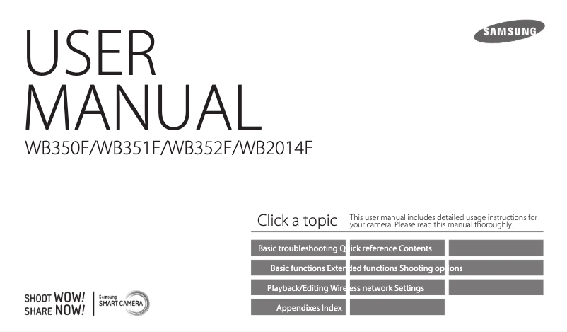 Page 1 de la notice Manuel utilisateur Samsung WB2014F