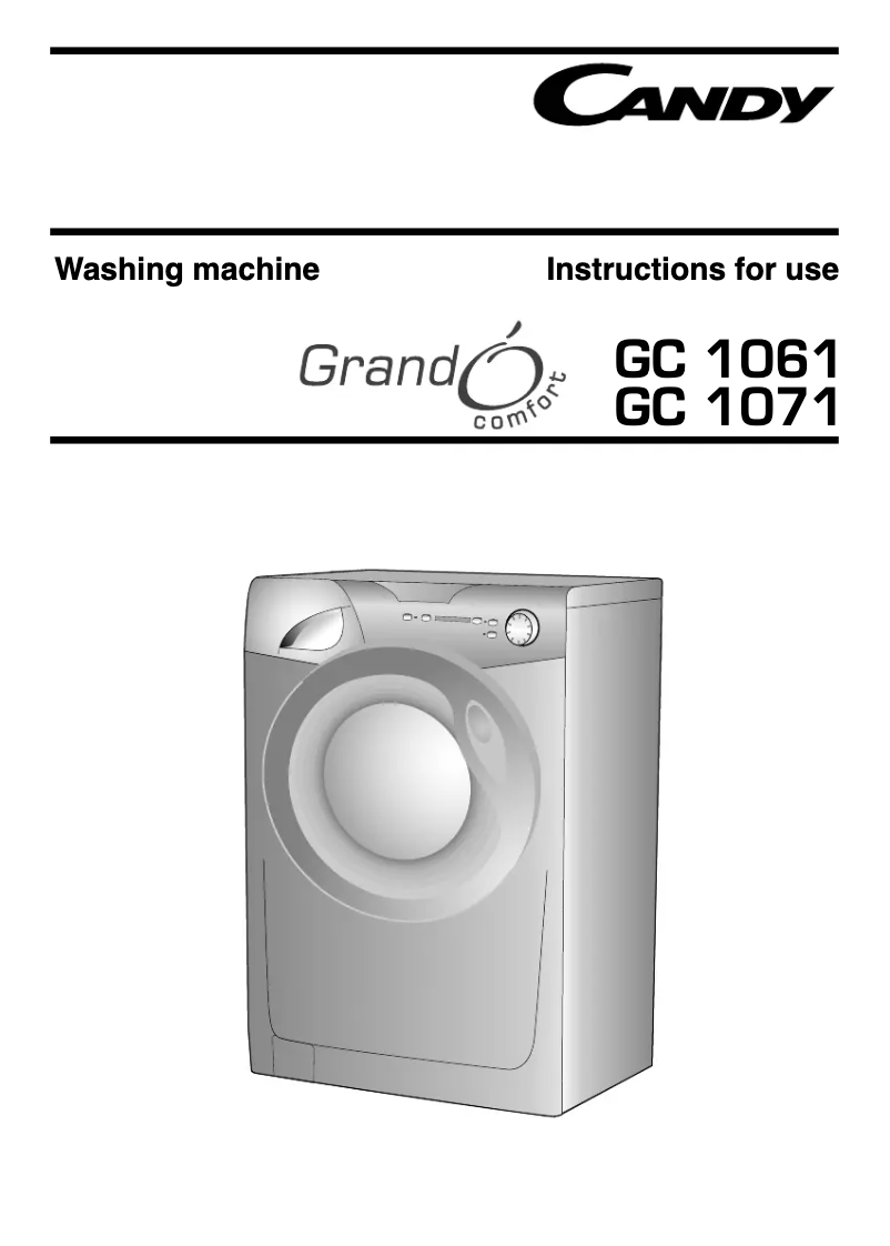 Page 1 de la notice Manuel utilisateur Candy GC 1061D1/1-ISR