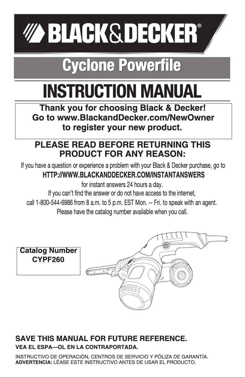 Page 1 de la notice Manuel utilisateur Black & Decker BR318