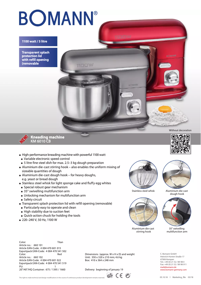 Image de la première page du manuel de l'appareil KM 6010 CB