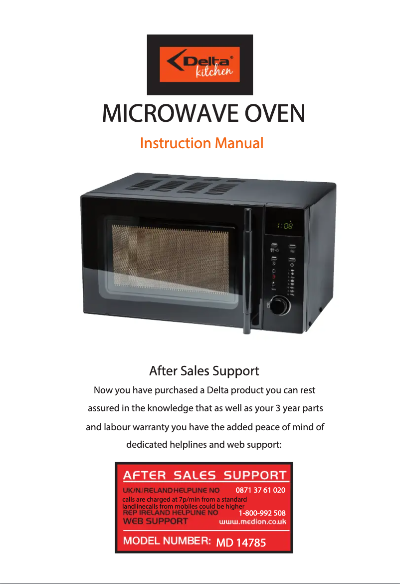 Image de la première page du manuel de l'appareil MD 14785