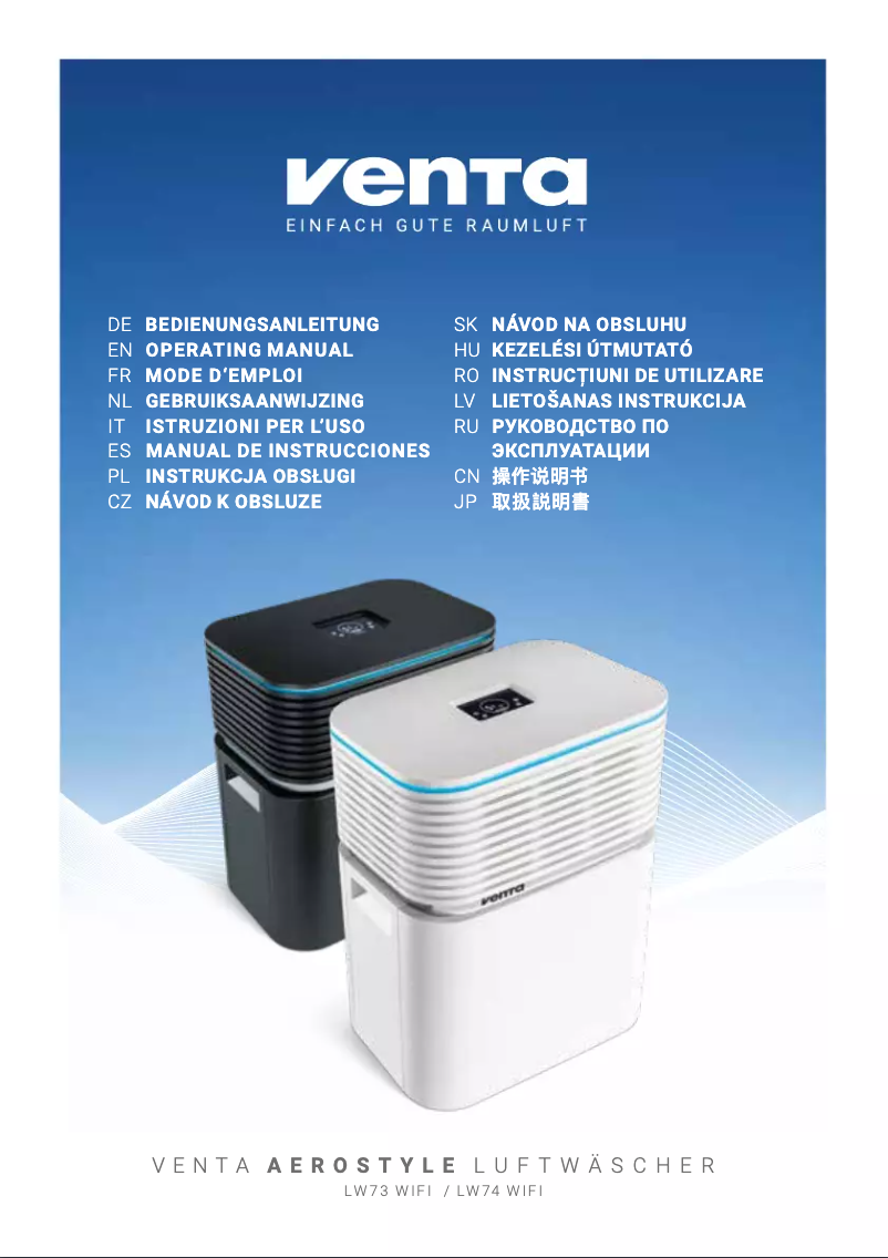 Page 1 de la notice Manuel utilisateur Venta Aerostyle LW74 Wifi