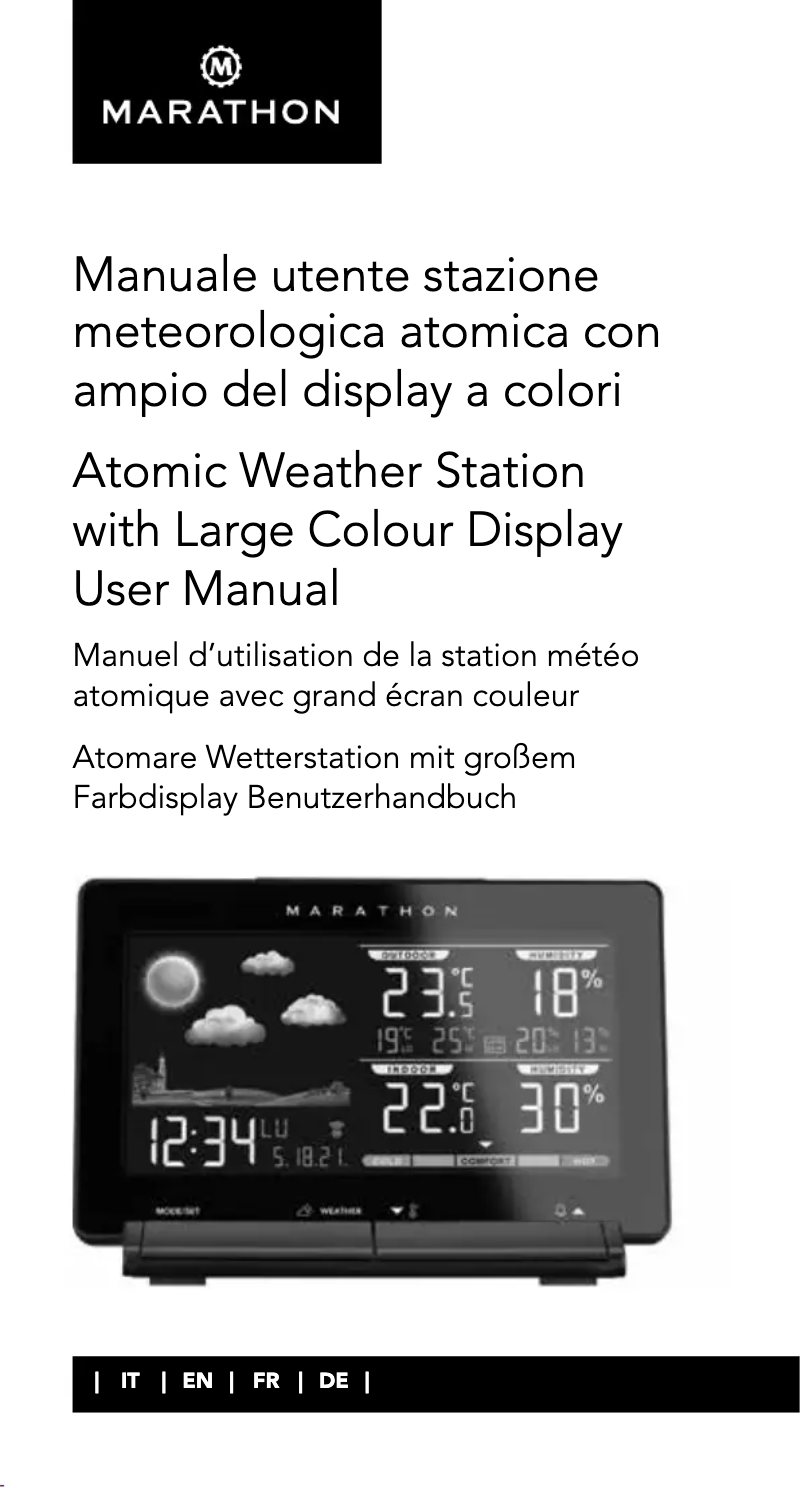 Page n°1 - Manuel utilisateur Marathon Atomic Weather Station