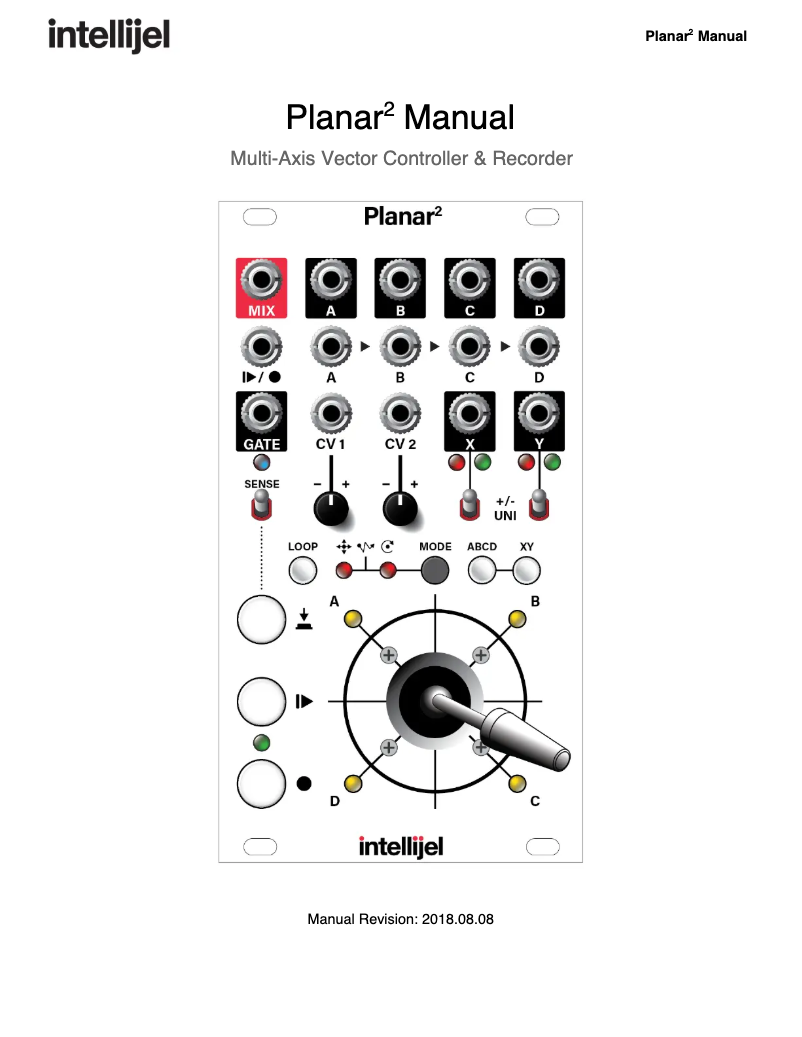 Page 1 de la notice Manuel utilisateur Intellijel Planar 2