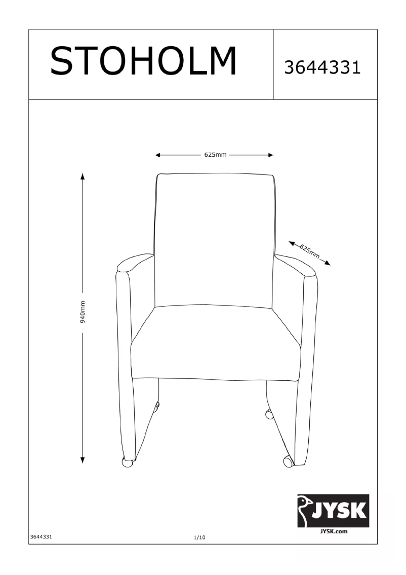 Page n°1 - Manuel utilisateur JYSK Stoholm