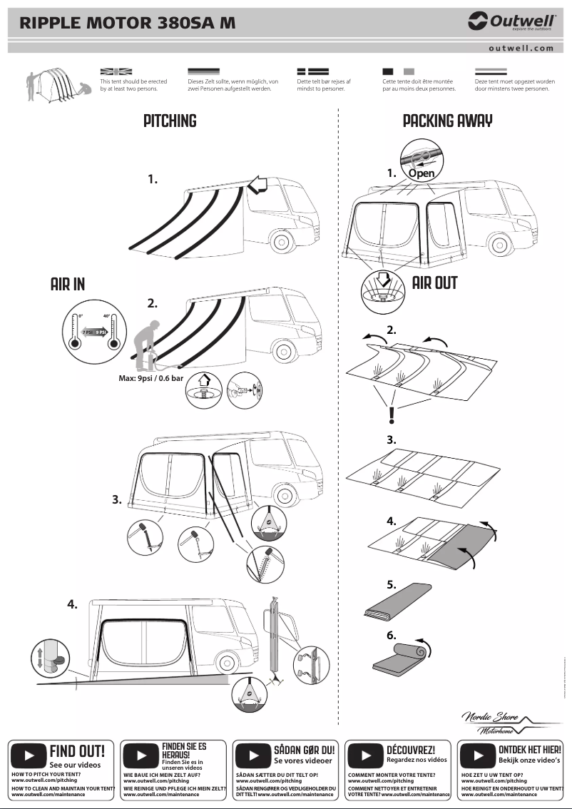Page n°1 - Manuel utilisateur Outwell Ripple Motor 380SA M