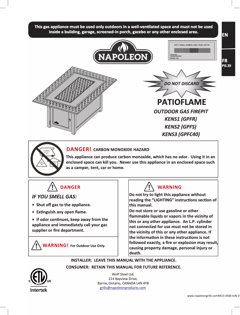 Image de la première page du manuel de l'appareil KENS2-BZ-1