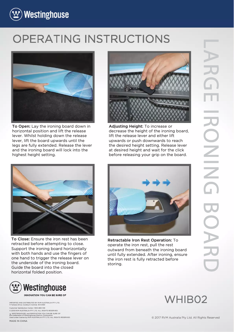 Image de la première page du manuel de l'appareil WHIB02