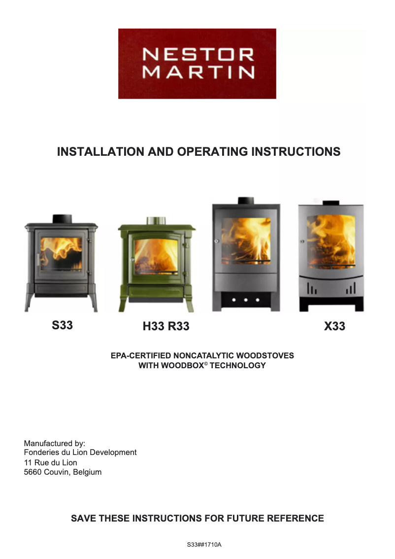 Page 1 de la notice Manuel utilisateur Nestor Martin X33