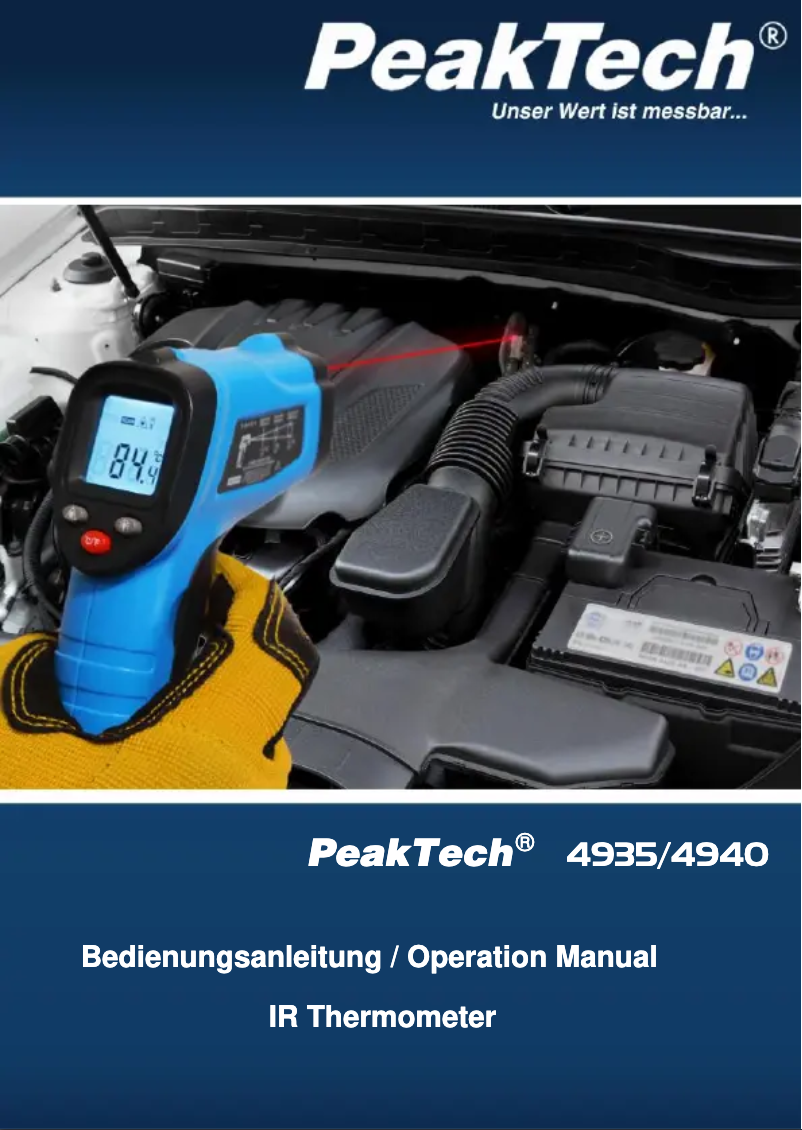 Page n°1 - Manuel utilisateur PeakTech 4940