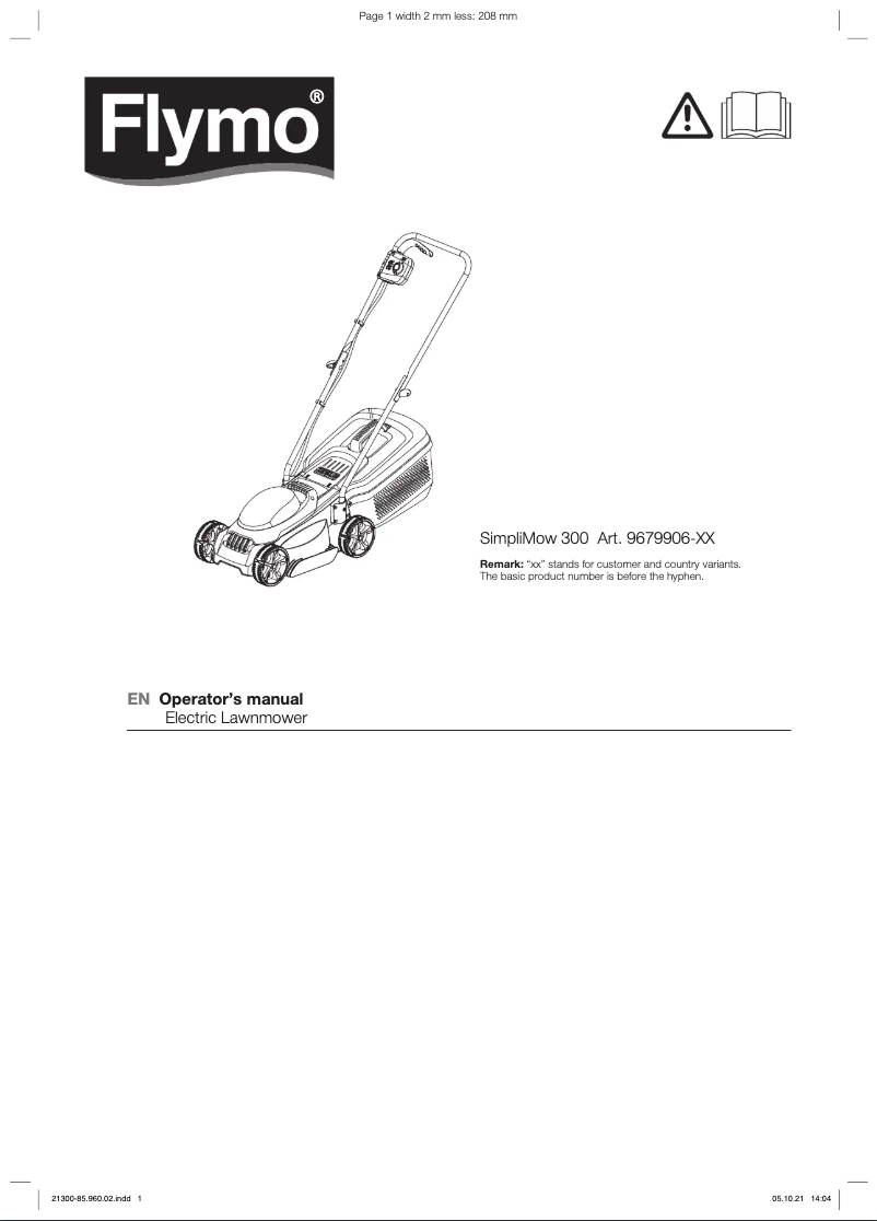 Página 1 del manual Manual de usuario Flymo SimpliMow 300