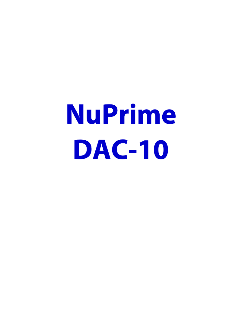 Imagen de la primera página del manual del dispositivo DAC-10