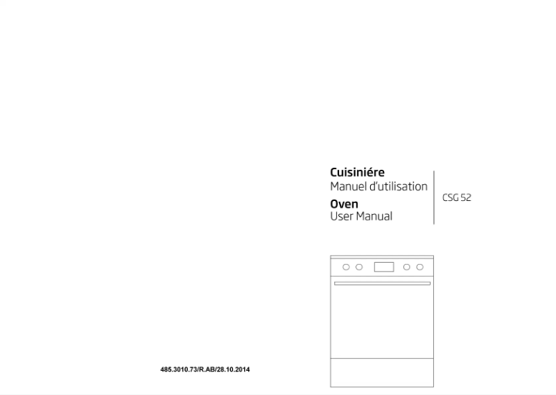 Page n°1 - Manuel utilisateur Beko CSG 52 W