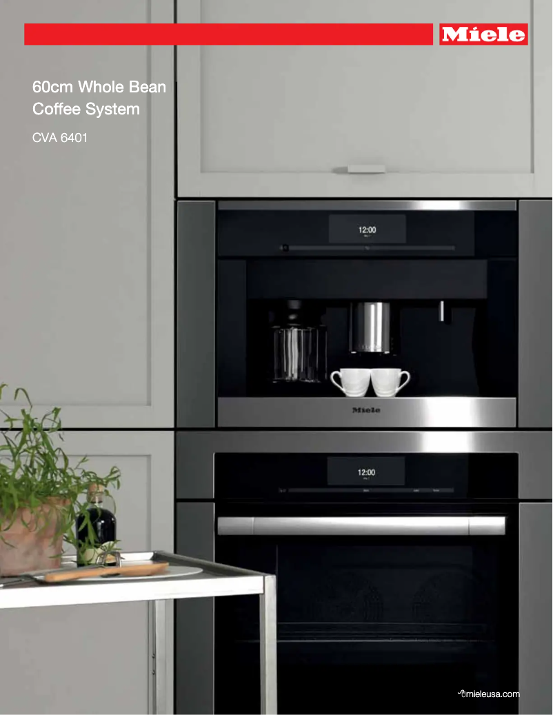 Page 1 de la notice Fiche technique Miele CVA 6401