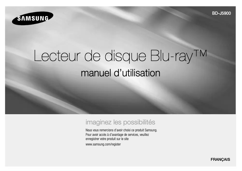 Page 1 de la notice Manuel utilisateur Samsung BD-J5900