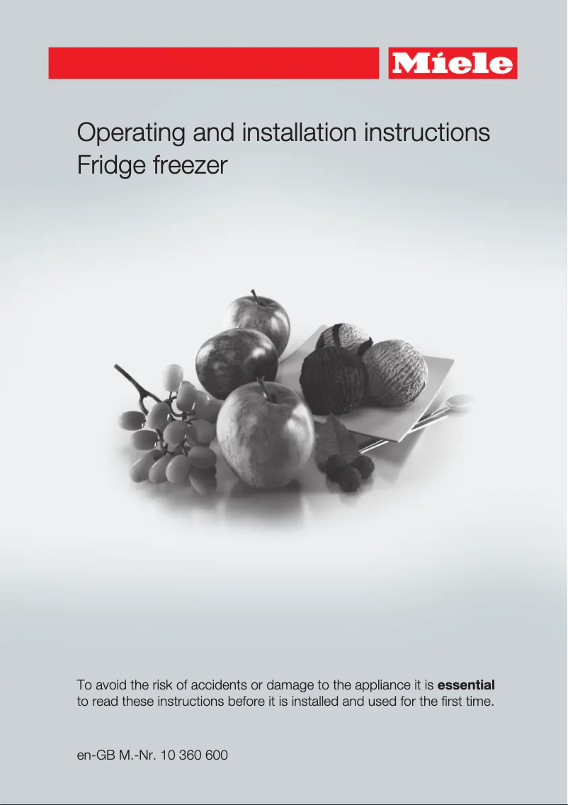 Page n°1 - Mode d'emploi Miele KFN 29233 D edt/cs