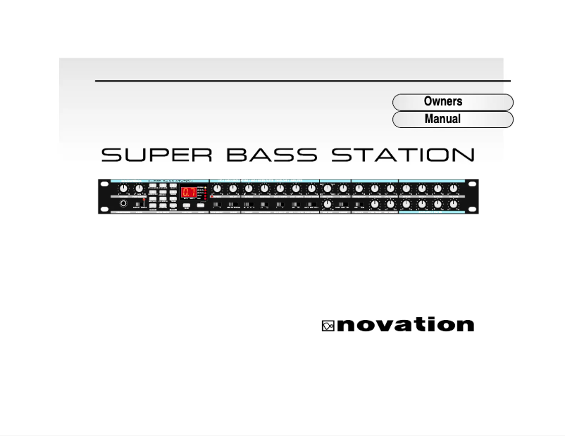 Image de la première page du manuel de l'appareil Super Bass Station