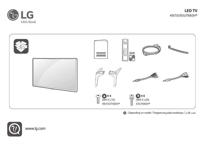 Página 1 del manual Manual de usuario LG 55UT660H0TA