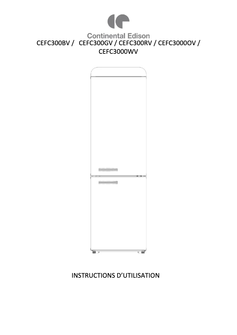 Image de la première page du manuel de l'appareil CEFC300RV