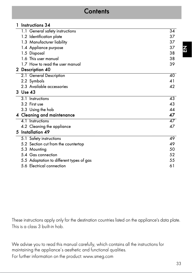 Page 1 de la notice Mode d'emploi Smeg PV631CNX
