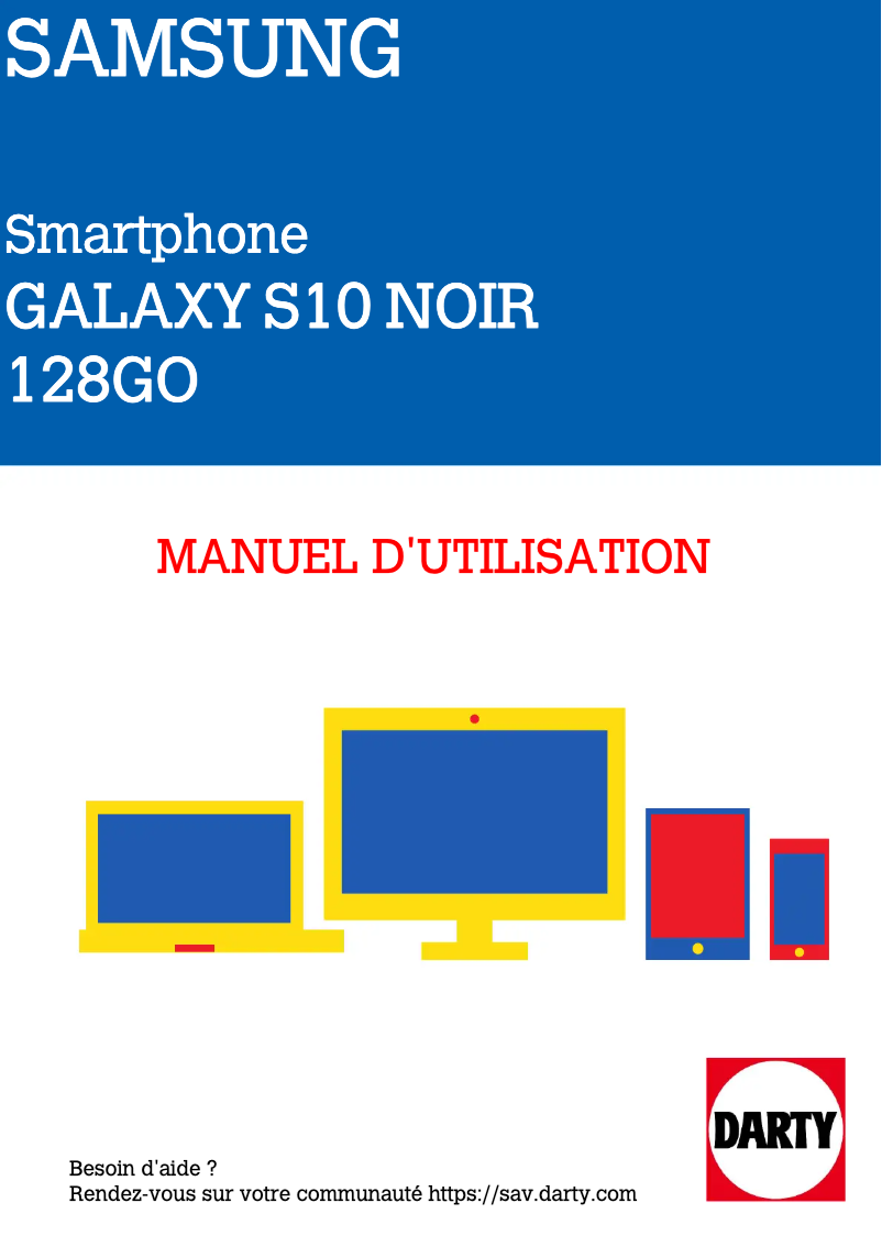 Page 1 de la notice Manuel utilisateur Samsung Galaxy S10