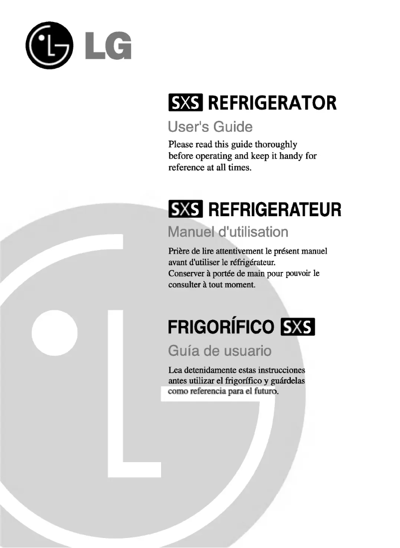 Page n°1 - Manuel utilisateur LG GR-P247STH
