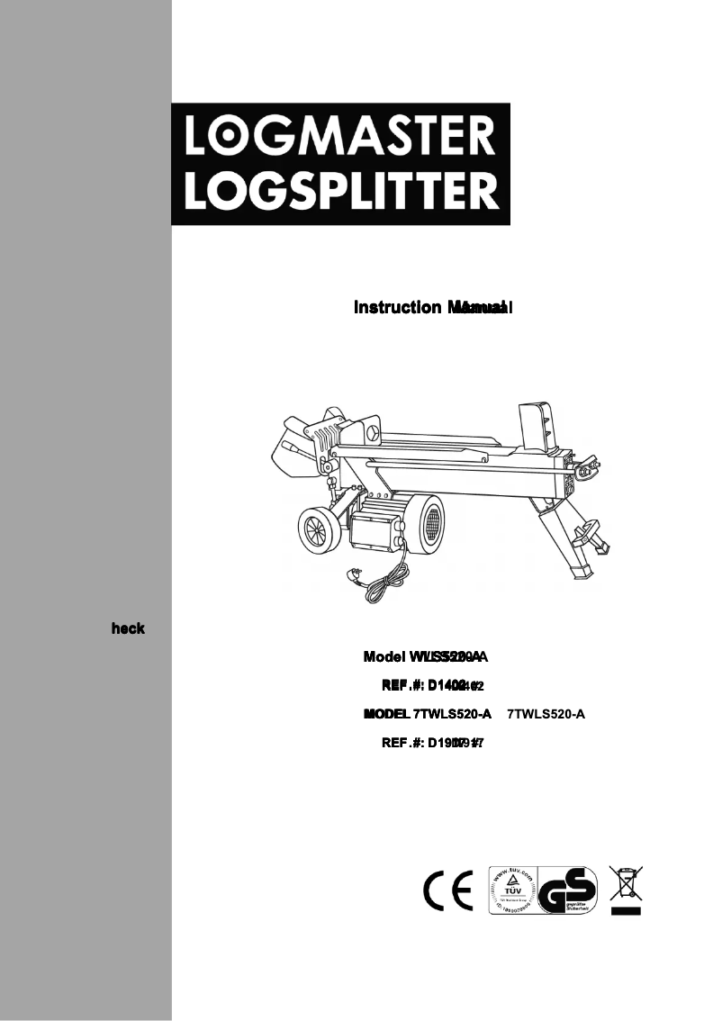 Image de la première page du manuel de l'appareil WLS520-A