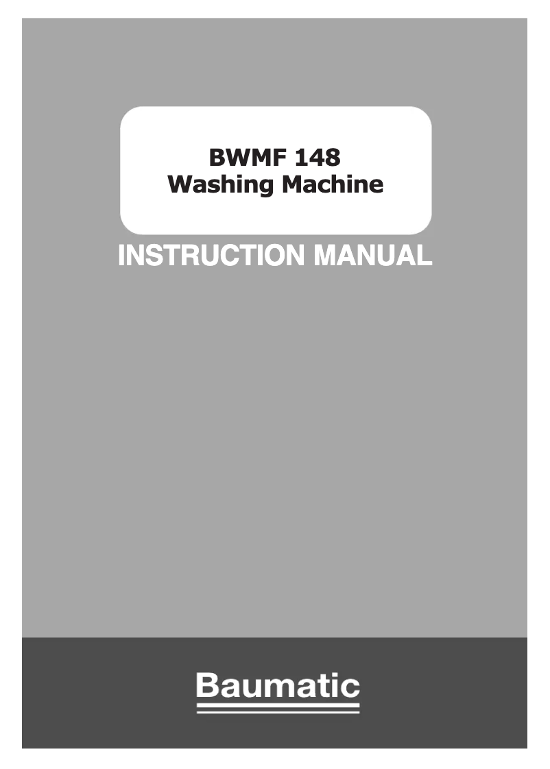 Image de la première page du manuel de l'appareil BWMF148