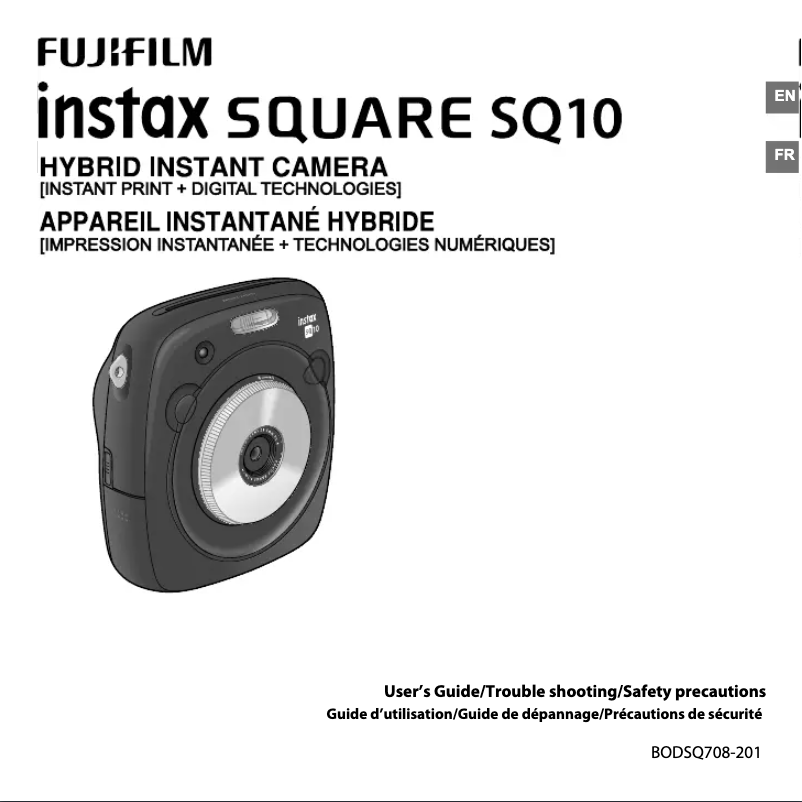 Page 1 de la notice Manuel utilisateur Fujifilm Instax Square SQ10