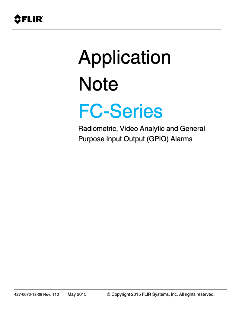 Page 1 de la notice Manuel utilisateur FLIR FC-610 O