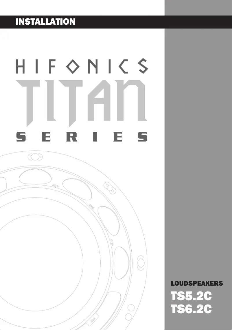 Page 1 de la notice Manuel utilisateur Hifonics Titan TS6.2C