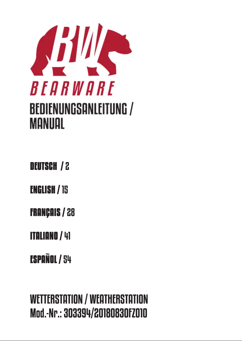 Image de la première page du manuel de l'appareil 303394