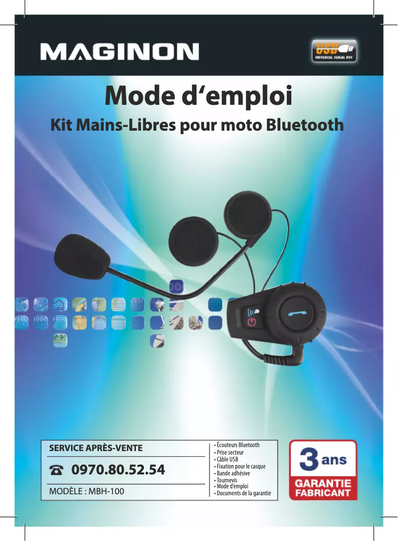 Image de la première page du manuel de l'appareil MBH-100