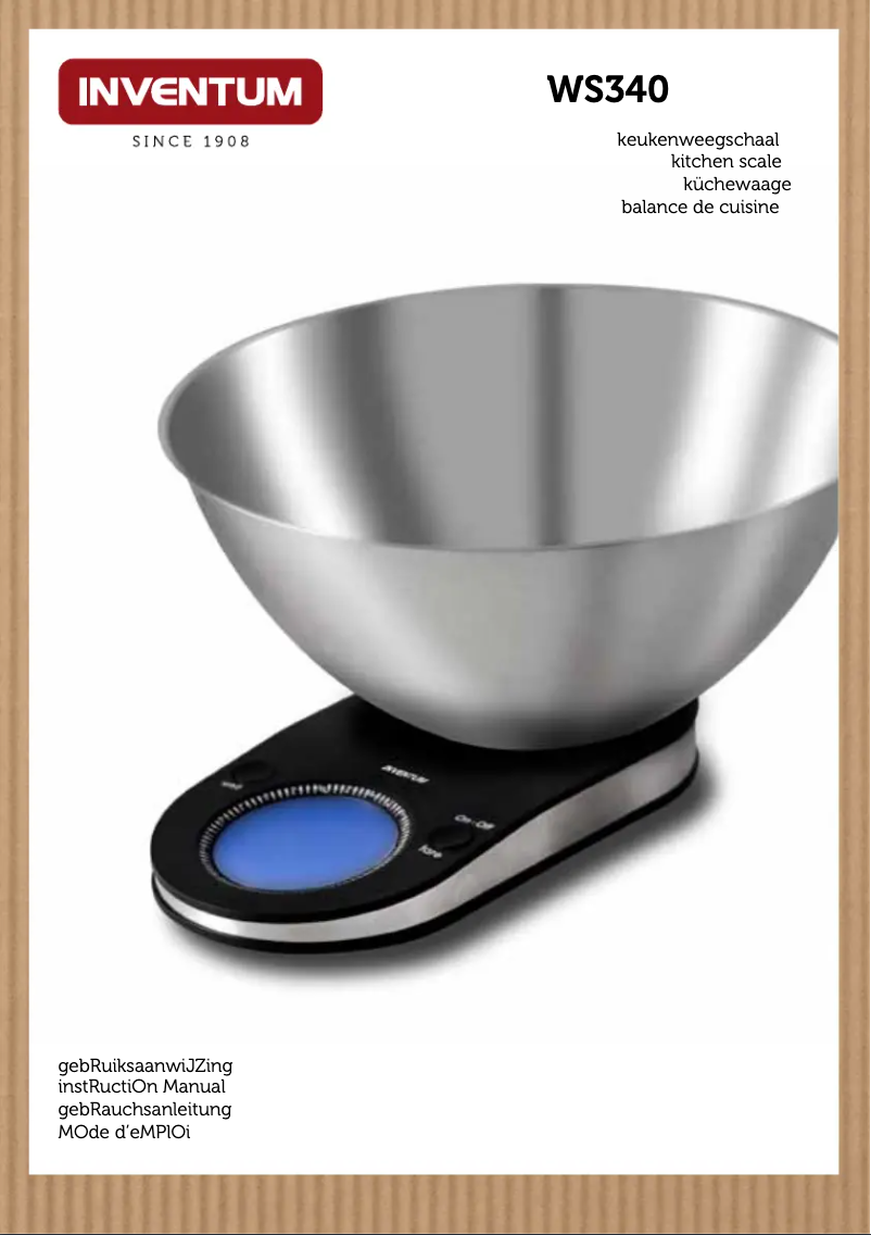 Page n°1 - Manuel utilisateur Inventum WS340