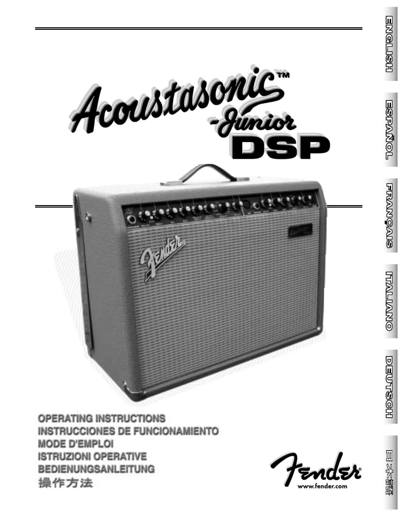 Page 1 de la notice Manuel utilisateur Fender Acoustasonic-Junior DSP
